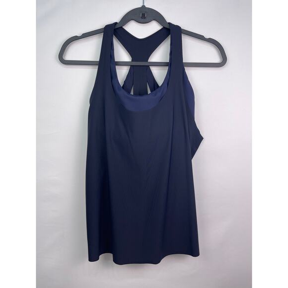 Athleta Ultimate Support Tank Top with Built-In Sports Bra Navy Blue Size M - Picture 4 of 7